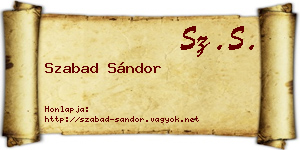 Szabad Sándor névjegykártya
